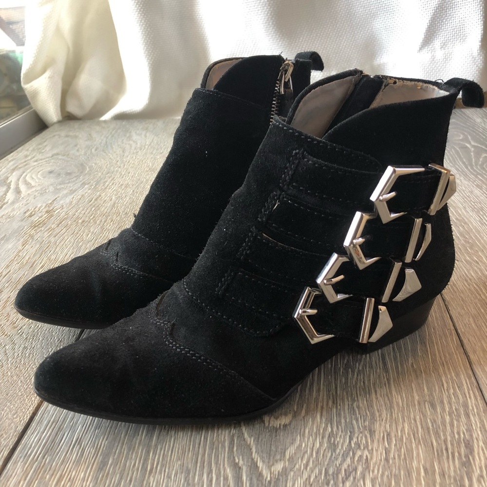 ZARA Buckled Ankle Boots